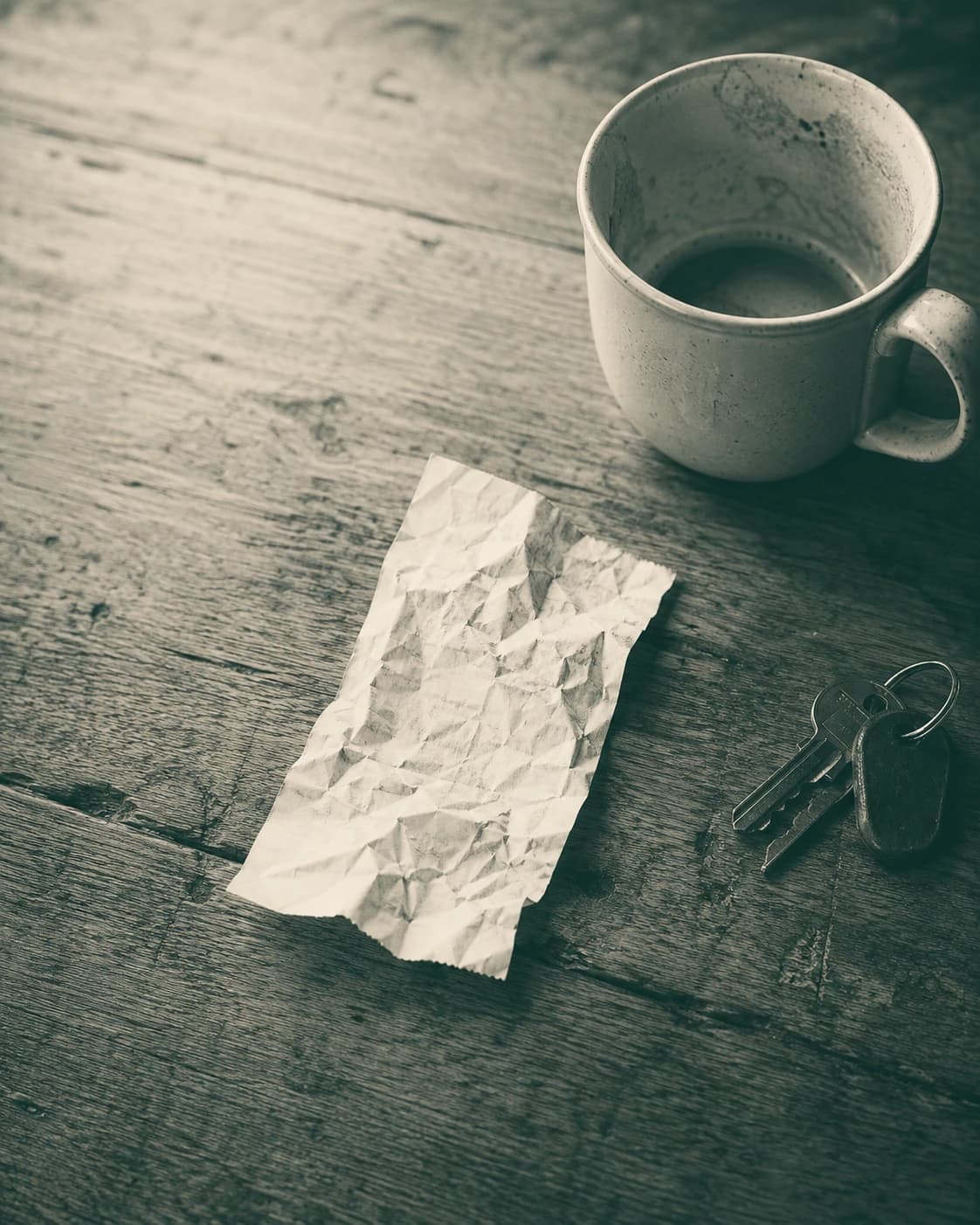A receipt beside a phone — logging a purchase in seconds